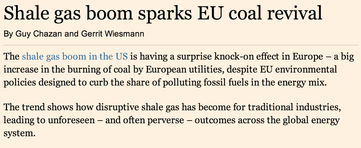 FT shale gas article