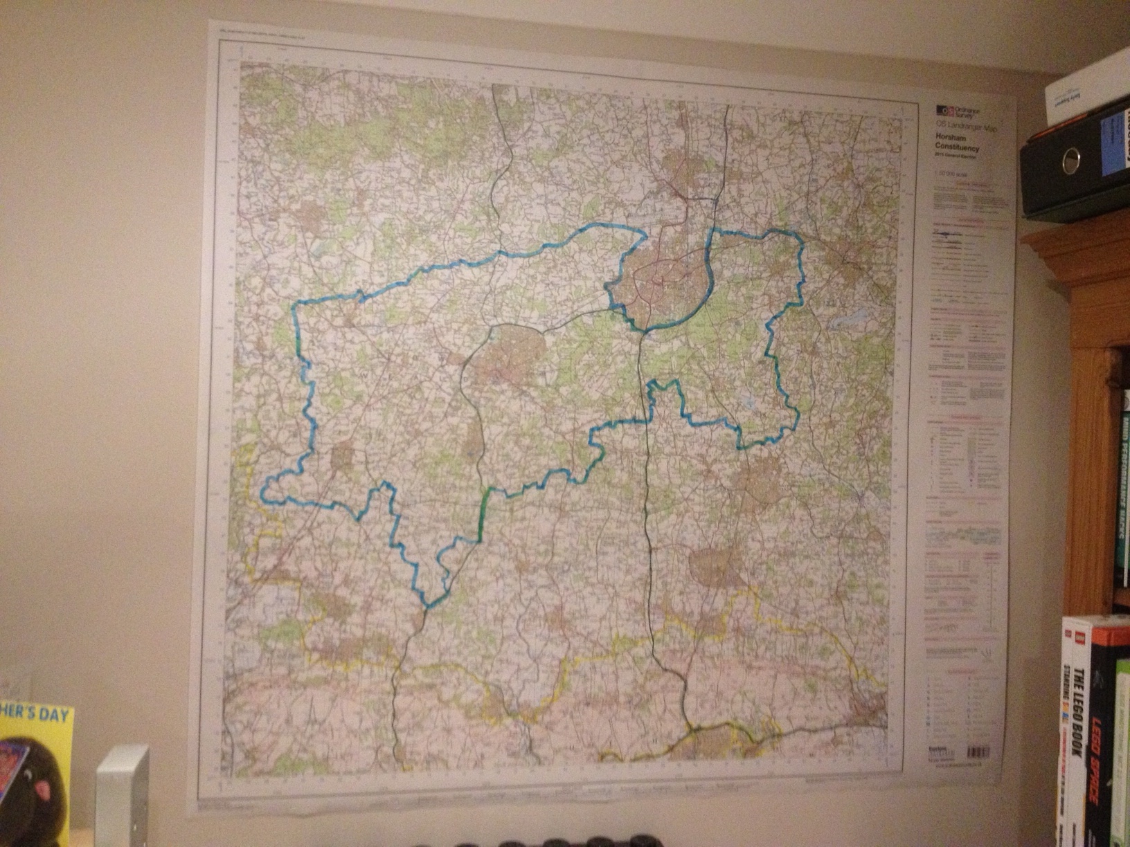 Horsham constituency wall map